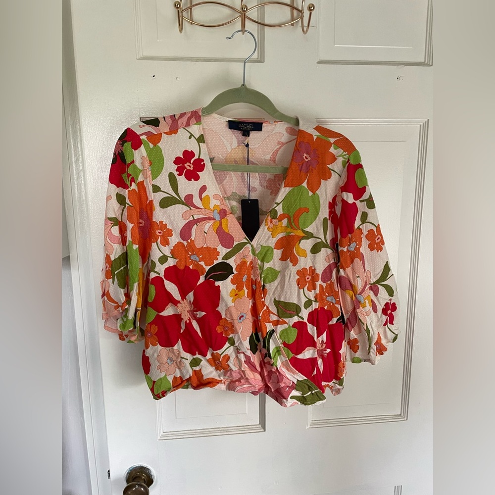 Rachel Roy Floral Blouse With Tags